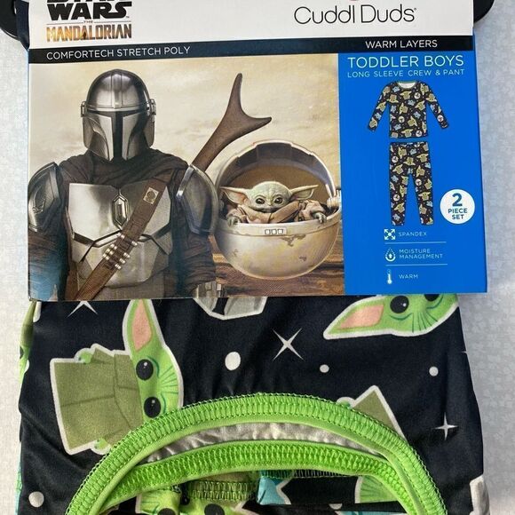 Cuddl Duds® Toddler The Child aka Baby Yoda 2 Piece Base Layer Set - Picture 3 of 7